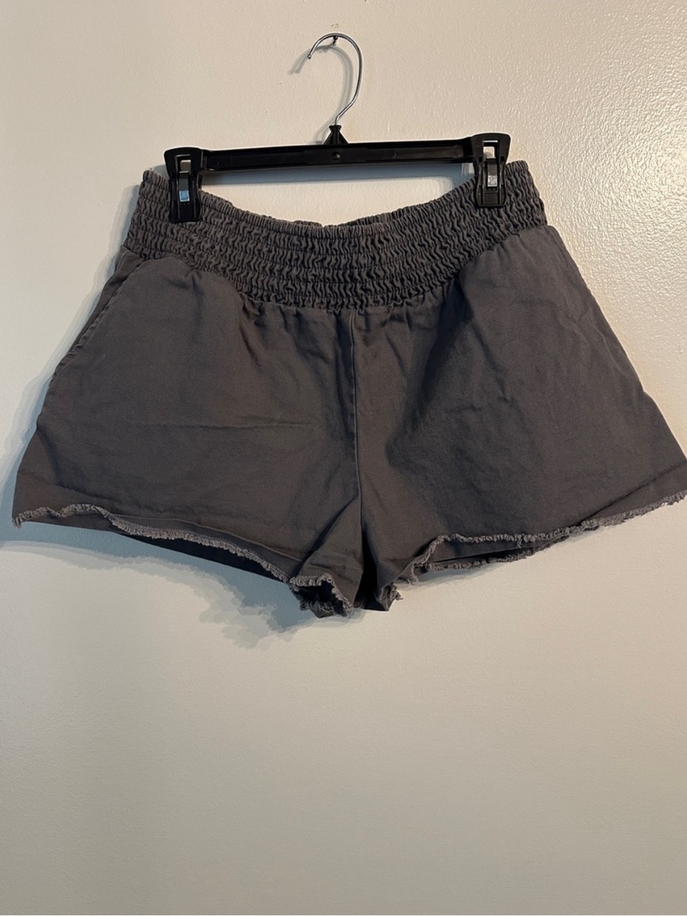 wild fable Charcoal Smocked-Waist Athletic Shorts Size L